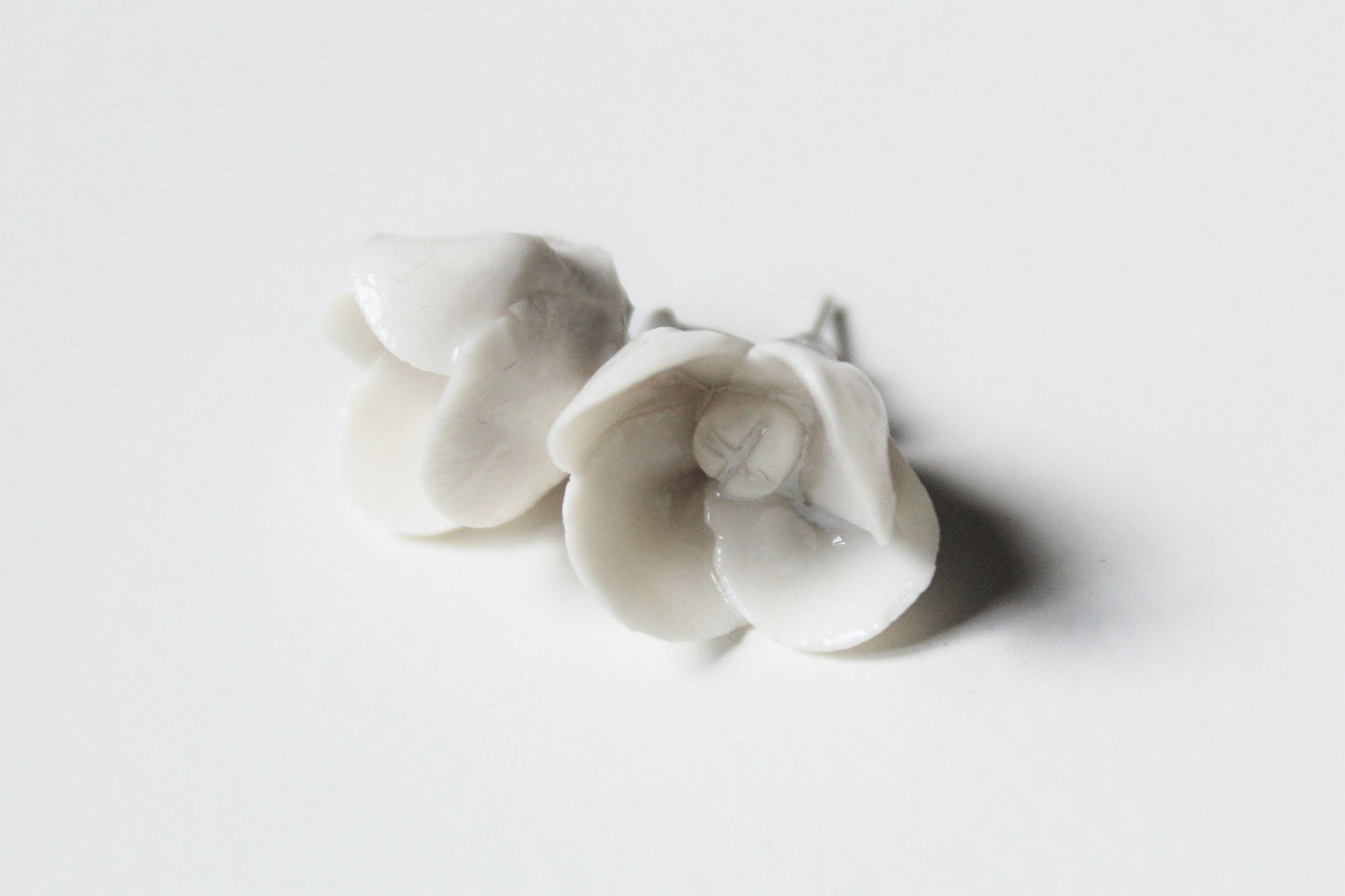 Ortensia - Orecchini in porcellana di Limoges