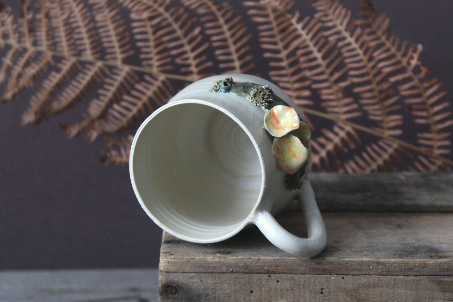 Tazza in gres "Cantharellus" - smalto chiaro - gres -