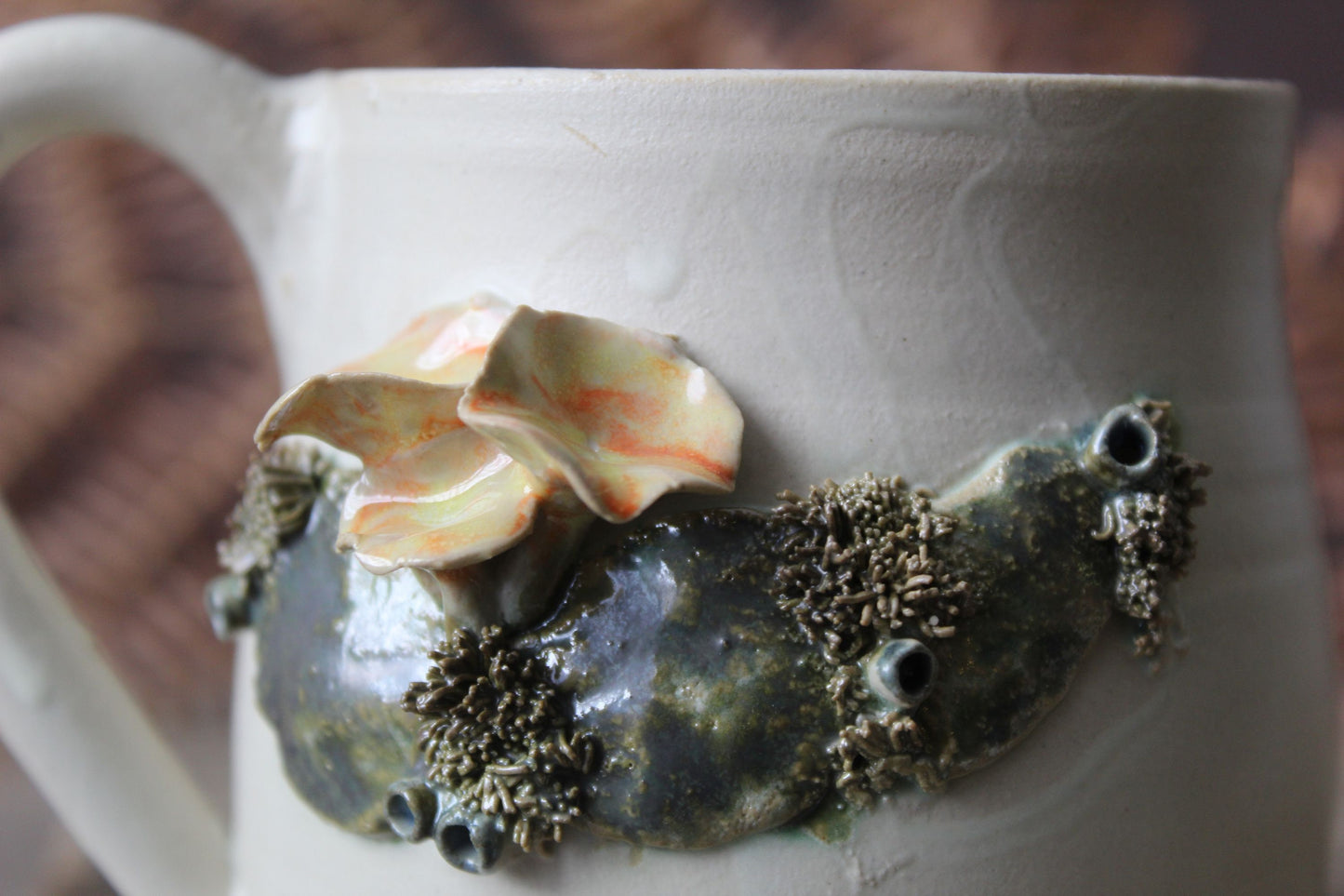 Cantharellus - Tazza in gres avorio