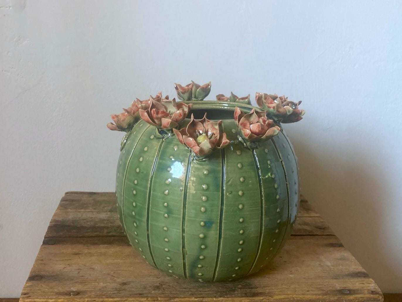 Cactus - vaso in gres - SU ORDINAZIONE