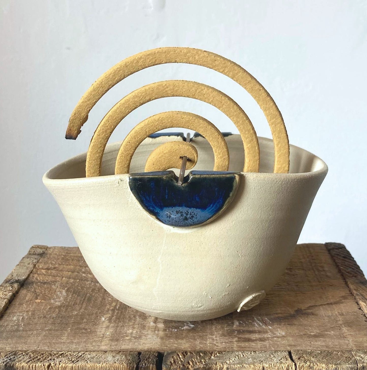 Ciotola porta zampirone bianco e blu