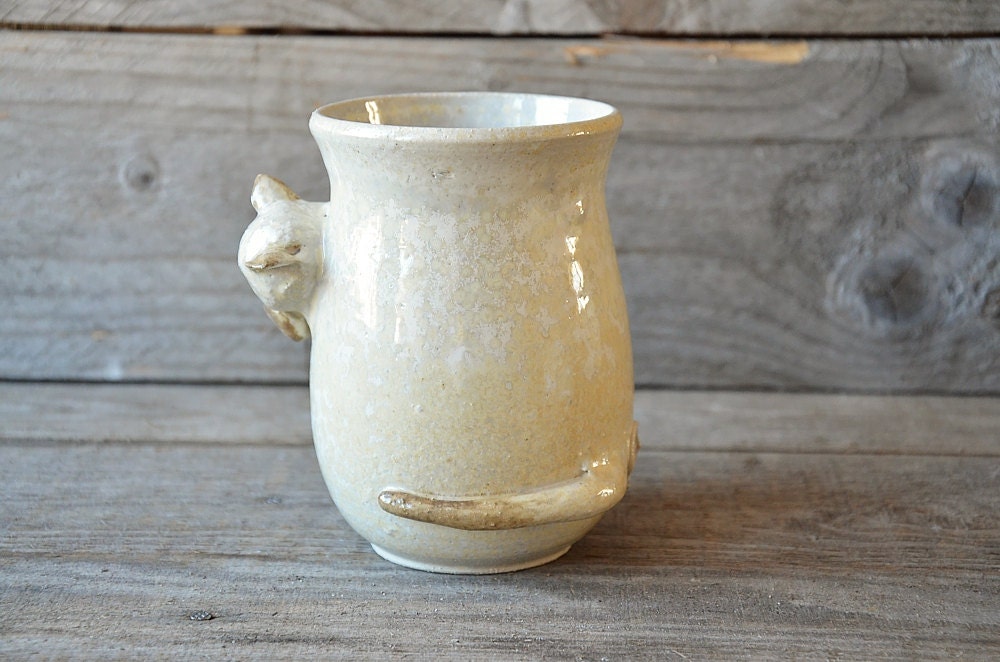 Licking cat - Tazza in gres con gatto - Gat-tea - gres