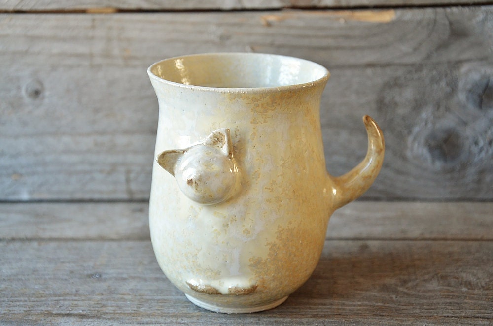 Kitten - Tazza in gres con gatto - SU ORDINAZIONE - Gat-tea - gres