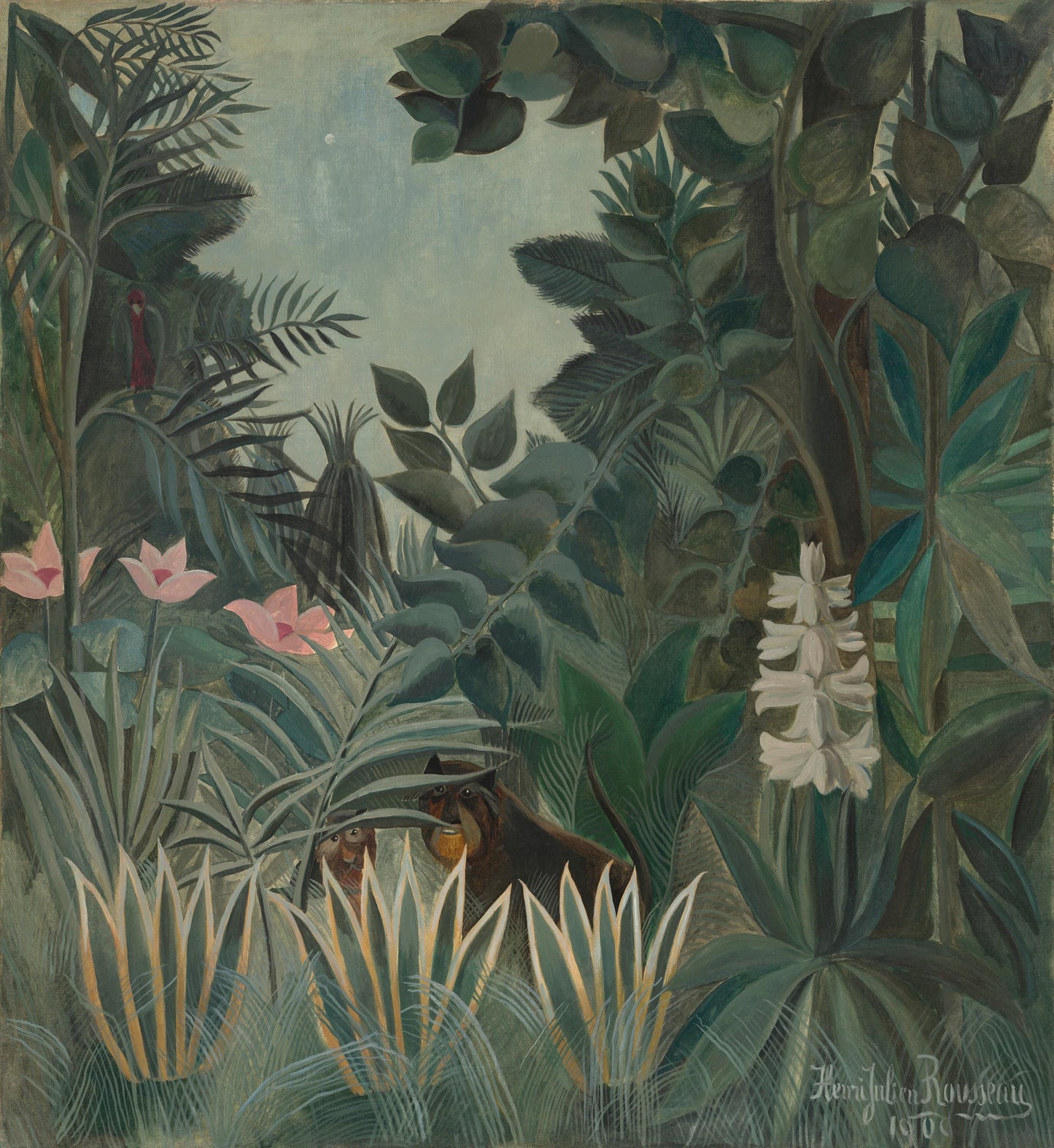 Canpanula- ispirato dalle opere di Henri Rousseau - vaso in gres