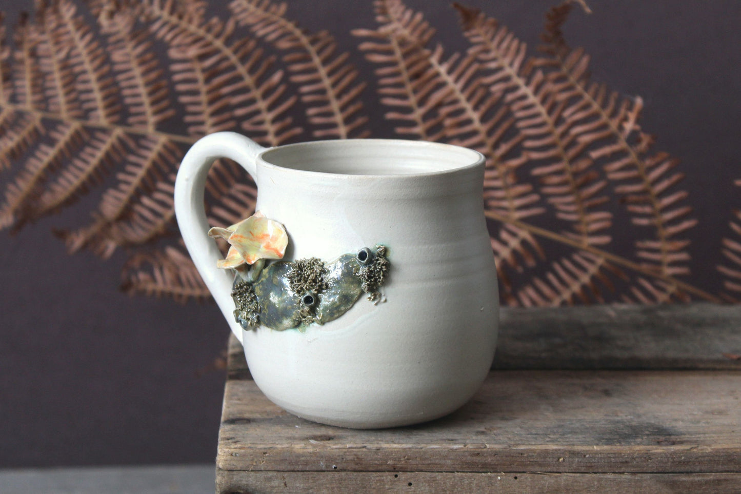 Tazza in gres "Cantharellus" - smalto chiaro - gres -