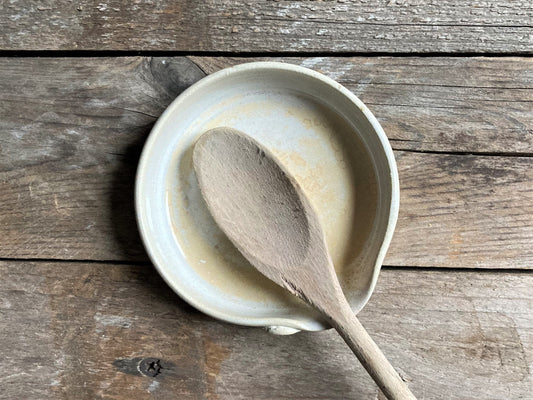 Poggia cucchiaio in gres  - colore crema