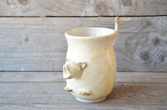 Yawning cat - SU ORDINAZIONE - Tazza in gres con gatto - Gat-tea - gres