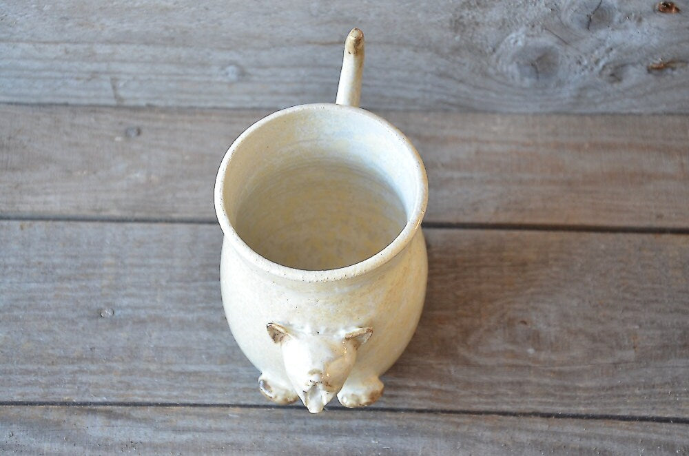 Yawning cat - SU ORDINAZIONE - Tazza in gres con gatto - Gat-tea - gres