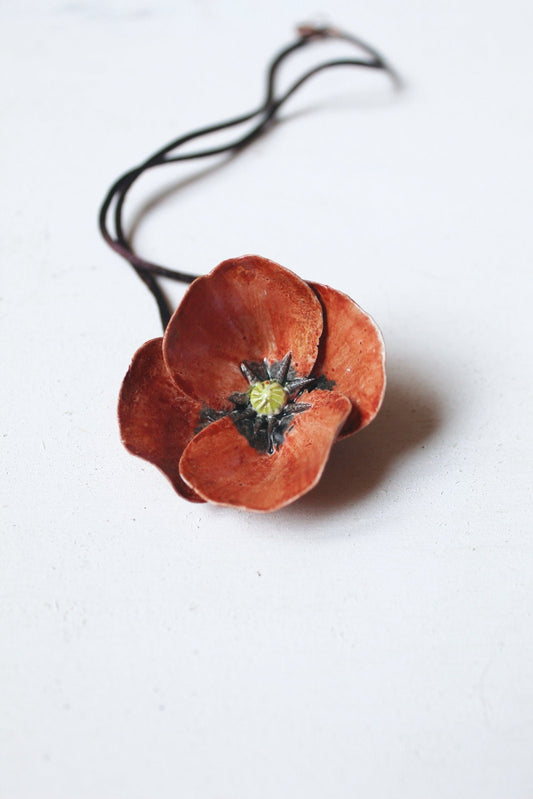 Collana "Papavero"  in gres