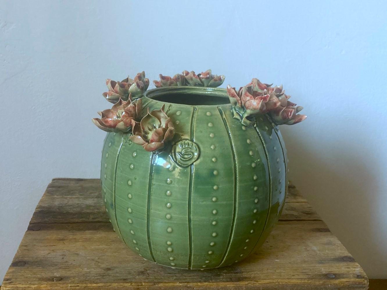 Cactus - vaso in gres - SU ORDINAZIONE