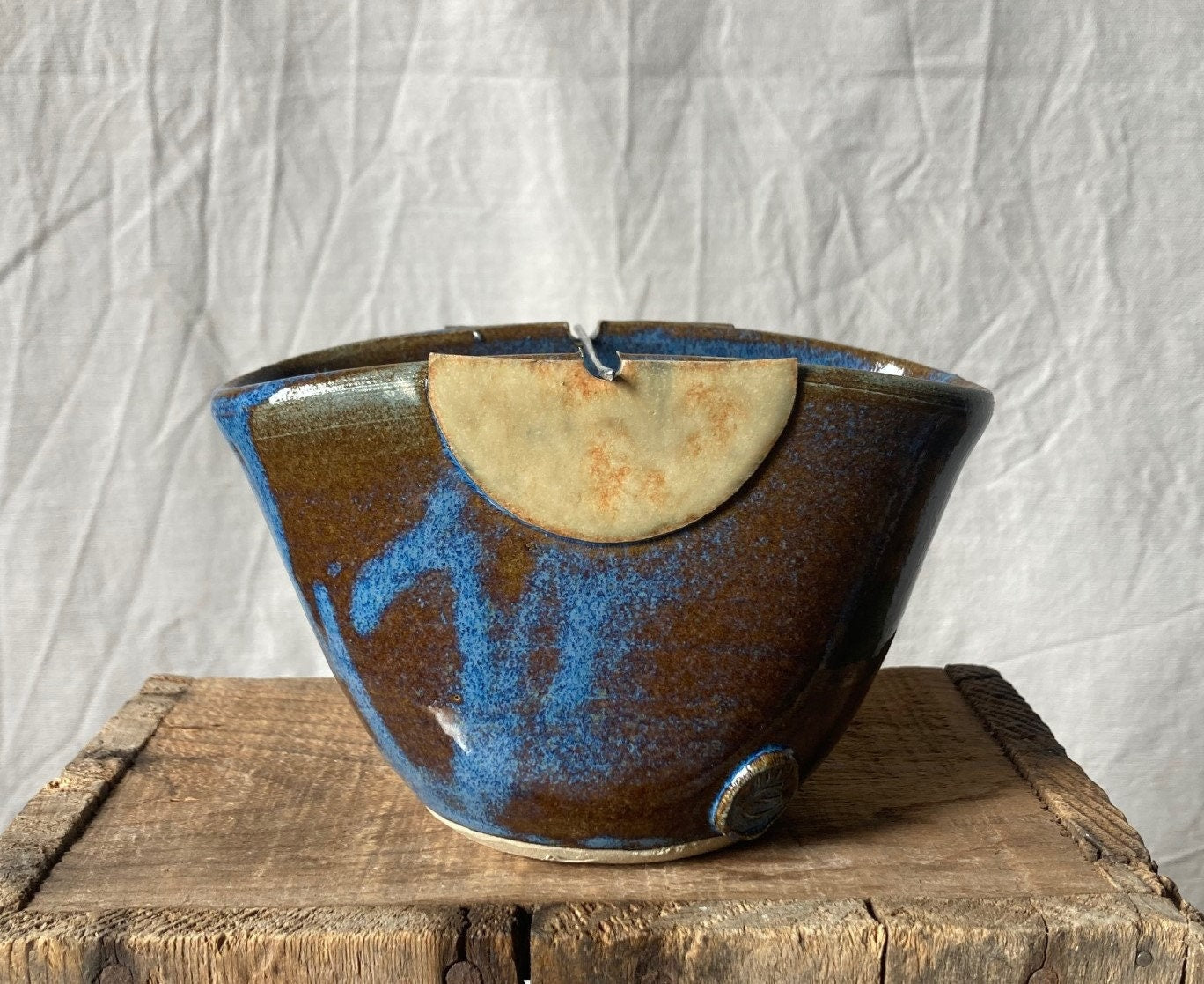Ciotola porta zampirone blu e arancio