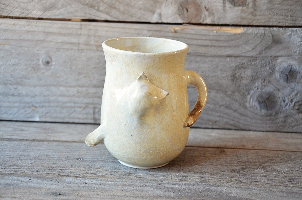 Stretching cat - Tazza in gres con gatto - Gat-tea - gres