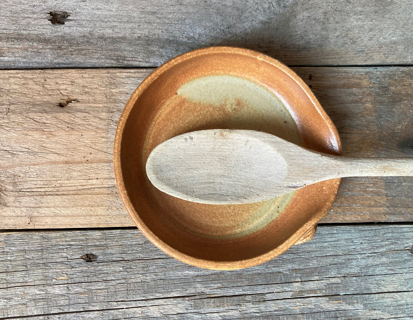 Poggia cucchiaio in gres arancio rustico - Disponibile tra tre settimane