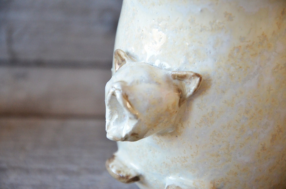 Yawning cat - SU ORDINAZIONE - Tazza in gres con gatto - Gat-tea - gres