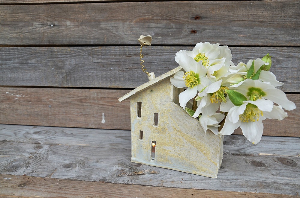 Casetta portacandela con porta pianta