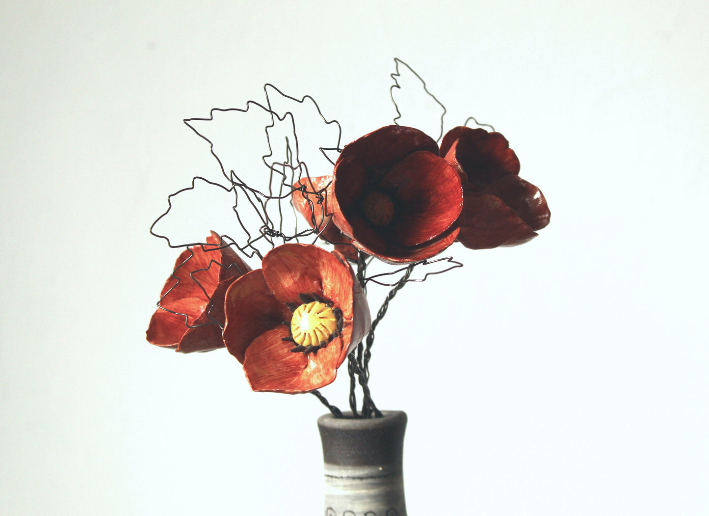 Papavero in gres  - per bouquet romantici
