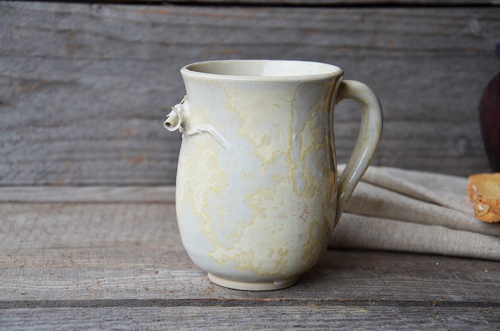 Alice Tazza in gres color crema con rose -  2' design