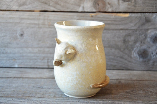 Licking cat - Tazza in gres con gatto - Gat-tea -  gres