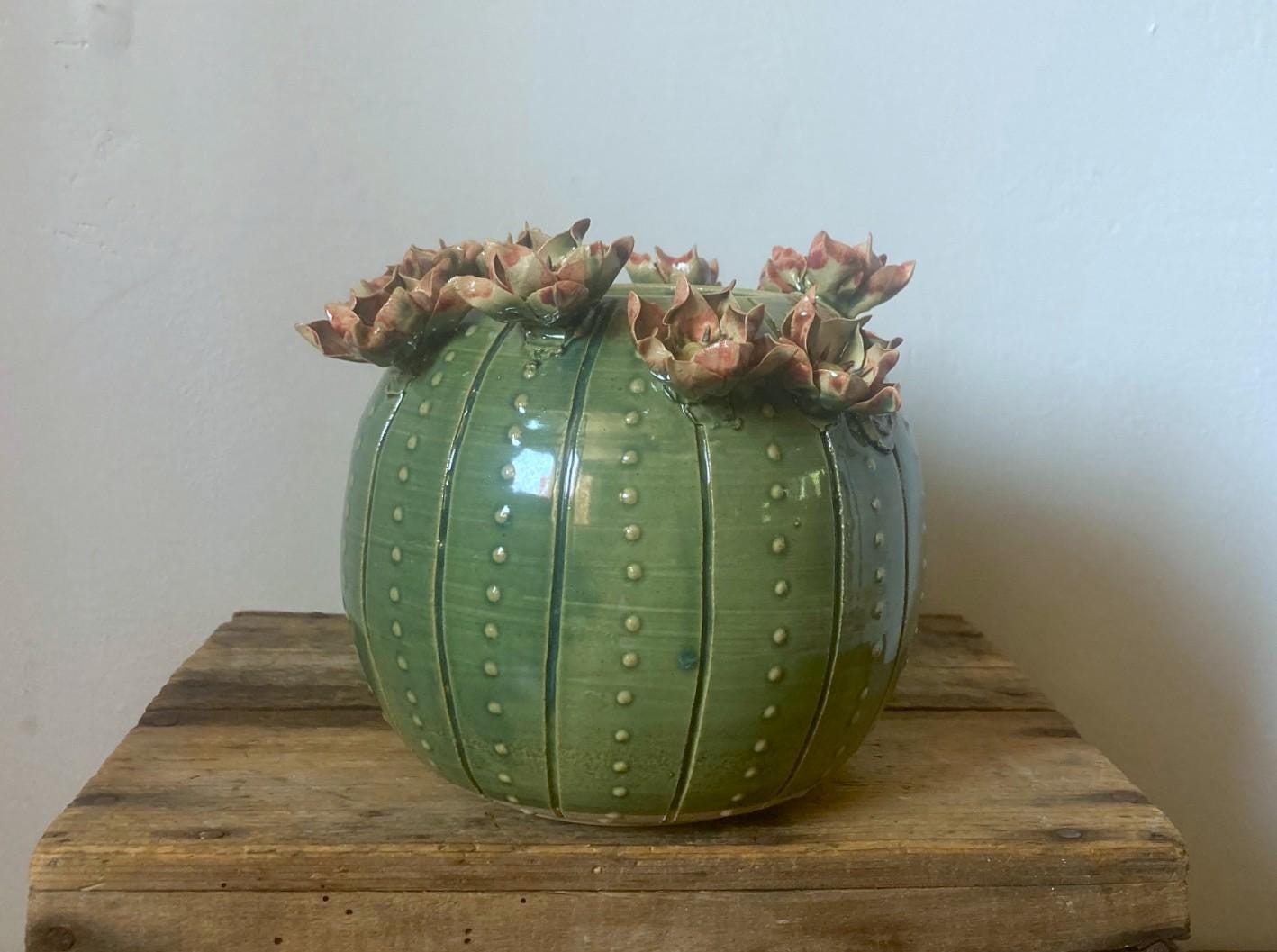 Cactus - vaso in gres - SU ORDINAZIONE