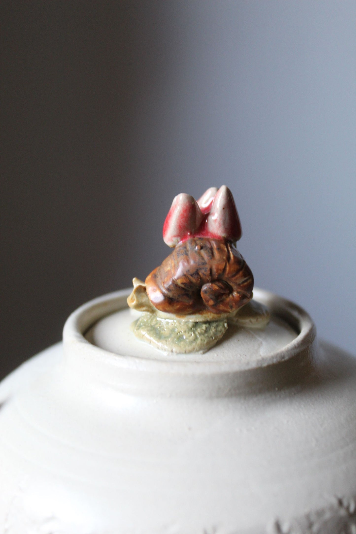 Teiera con funghi rossi e lumachina - IN PRODUZIONE -  gres
