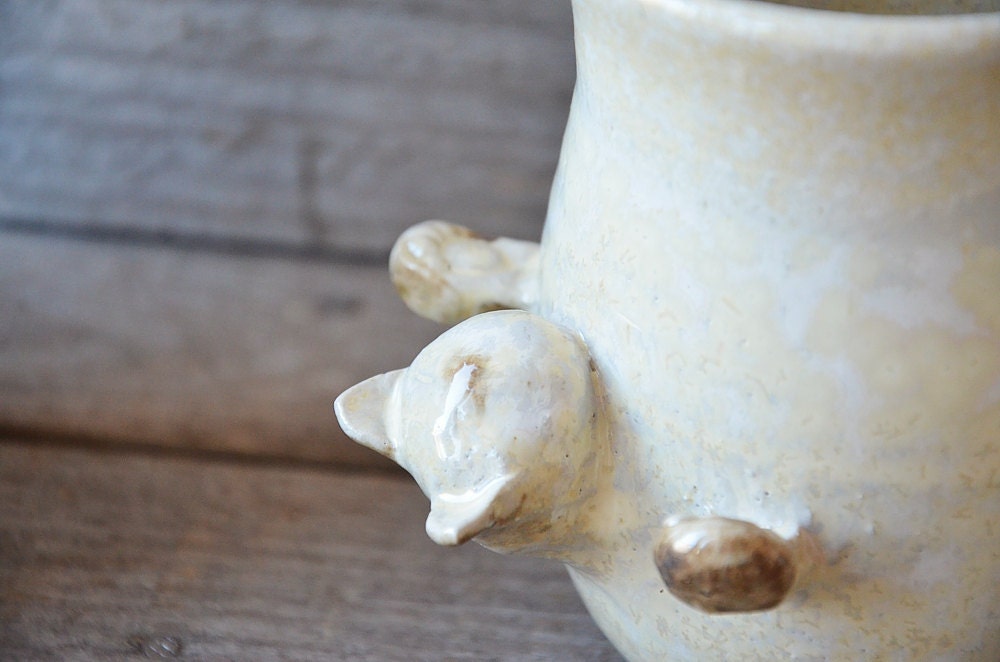 Purring cat - SU ORDINAZIONE - Tazza in gres con gatto - Gat-tea - gres