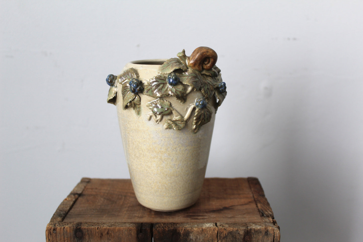 Lumaca e rovi - Vaso in gres