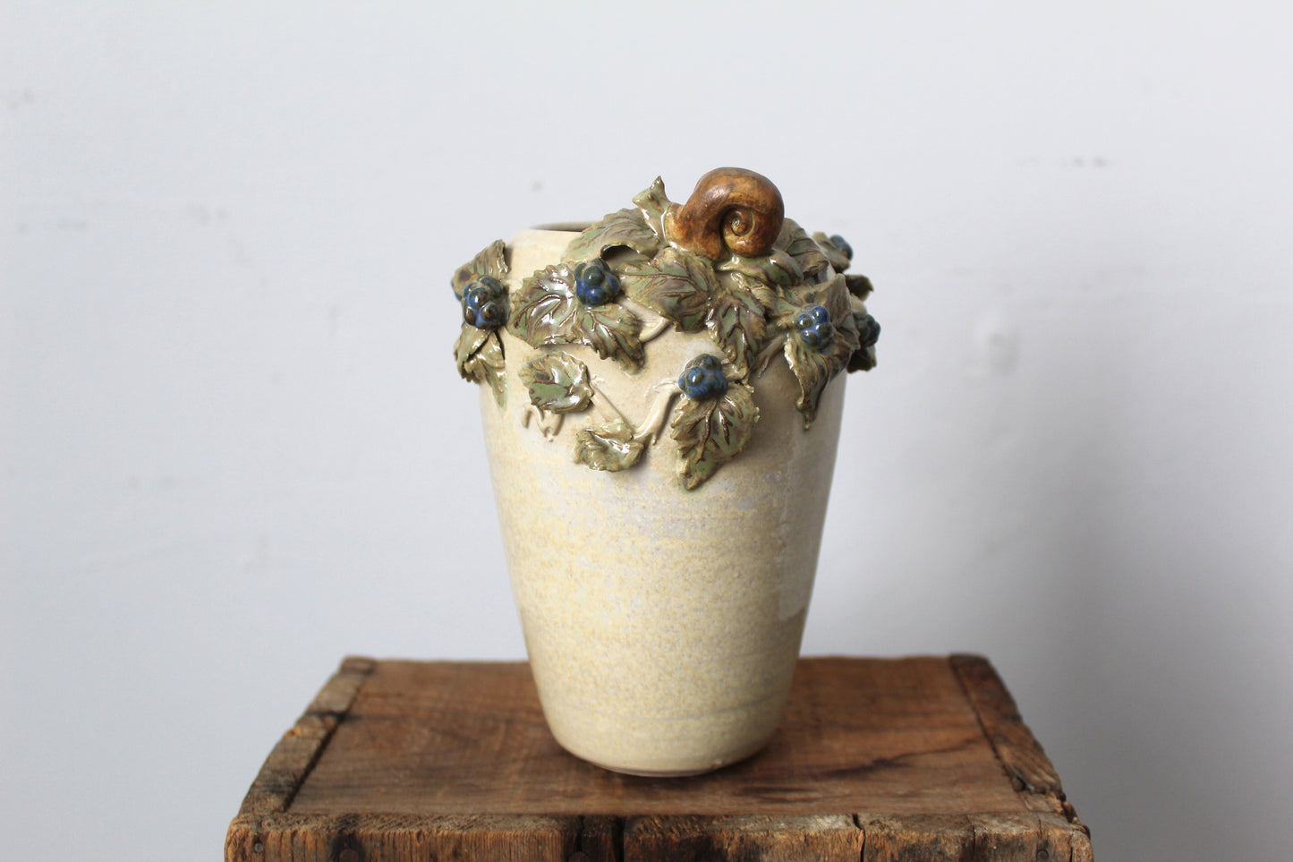 Lumaca e rovi - Vaso in gres