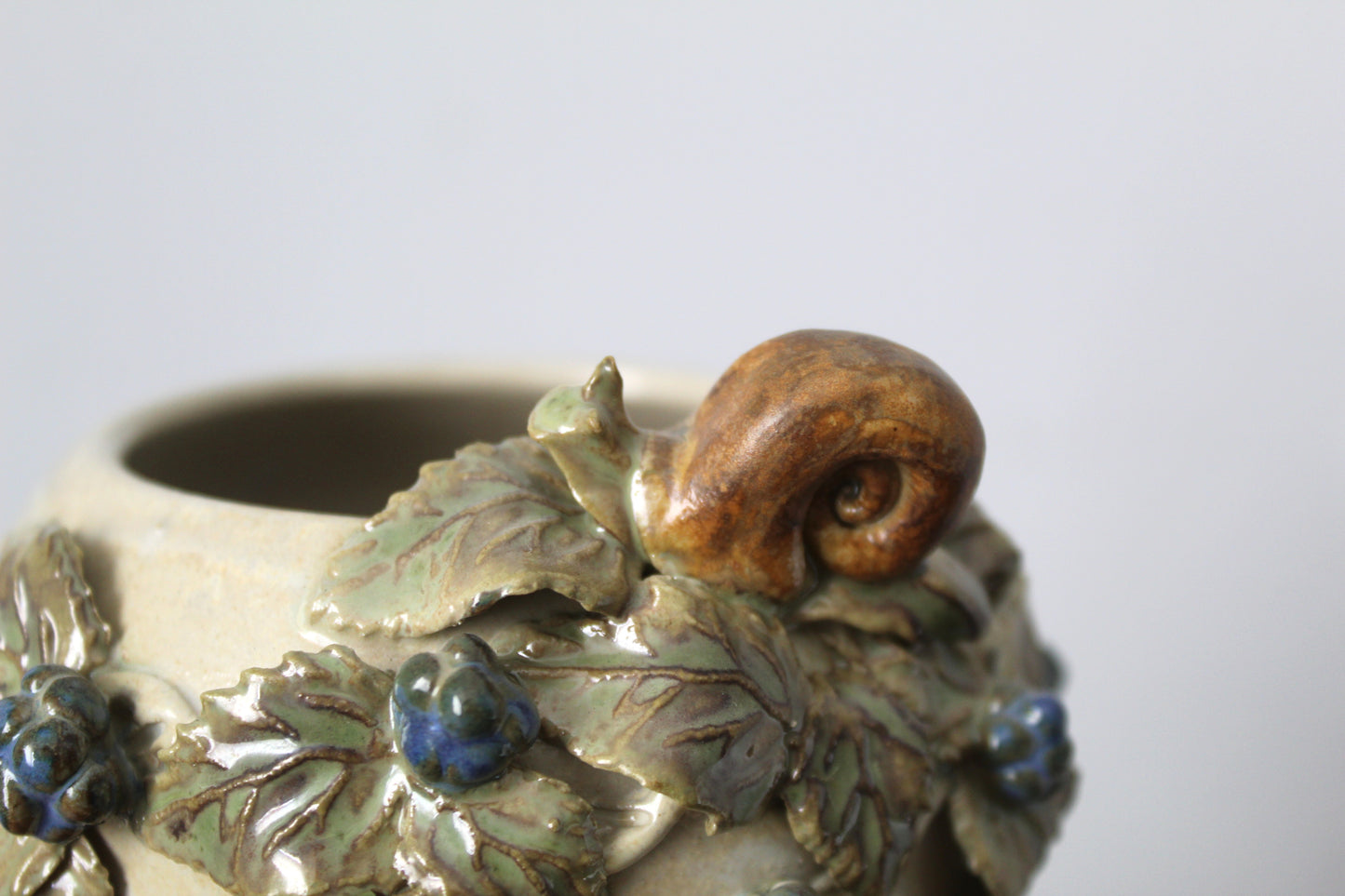 Lumaca e rovi - Vaso in gres